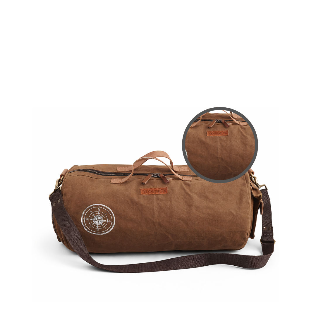Khaki Unisex Travel Duffle Bag for Adventures